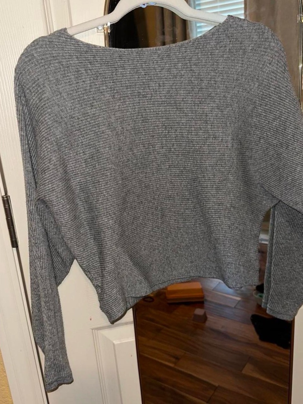 Abercrombie&Fitch Gray Ribbed Boatneck Women’s Sweater